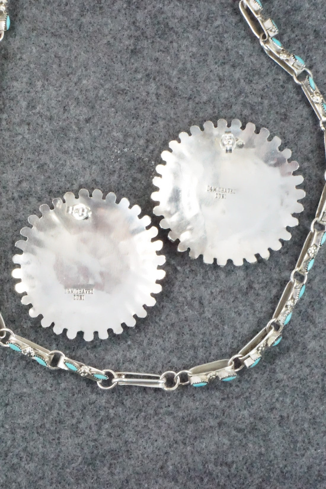 Turquoise & Sterling Silver Necklace Set - Merlinda Chavez