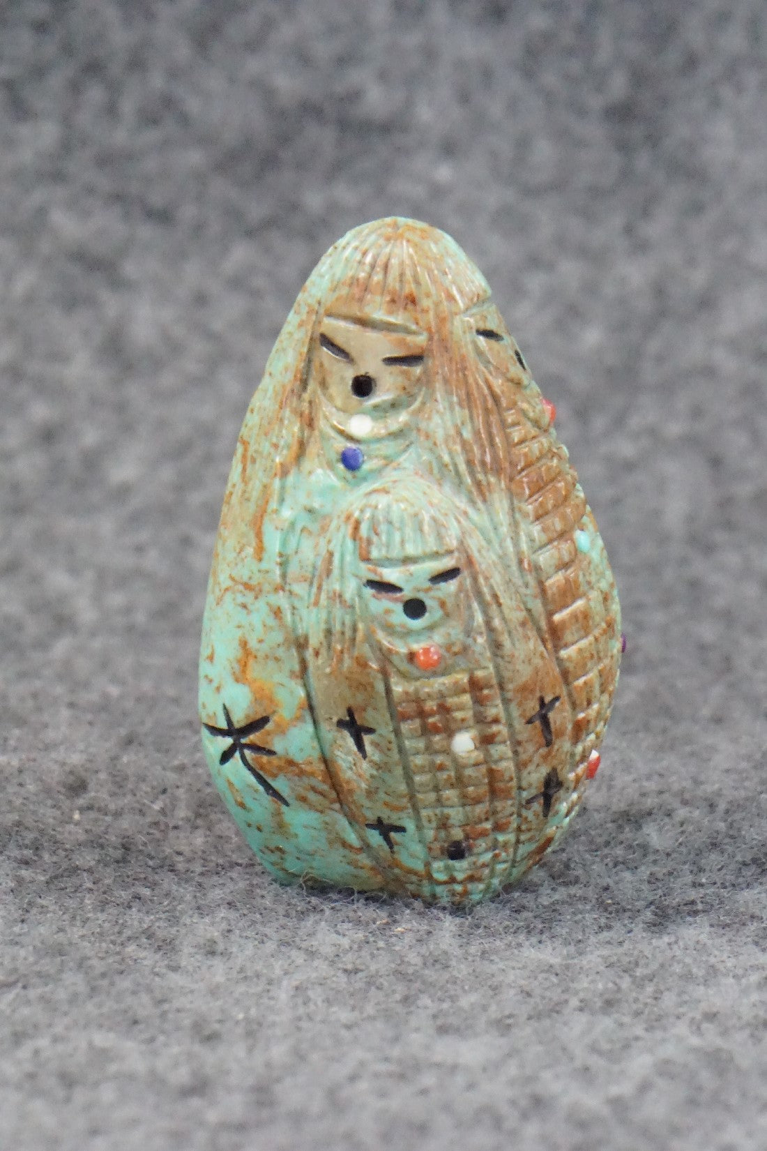 Corn Maiden Zuni Fetish Carving - Sandra Quandelacy