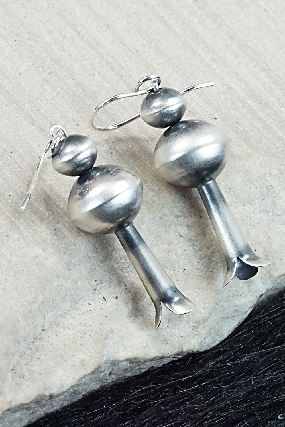 Sterling Silver Navajo Pearl Earrings - Tonisha Haley