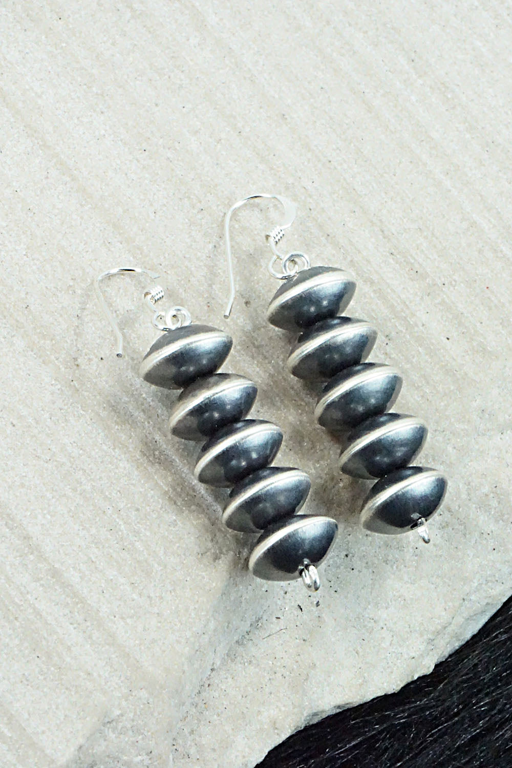 Sterling Silver Navajo Pearl Earrings - Preston Haley