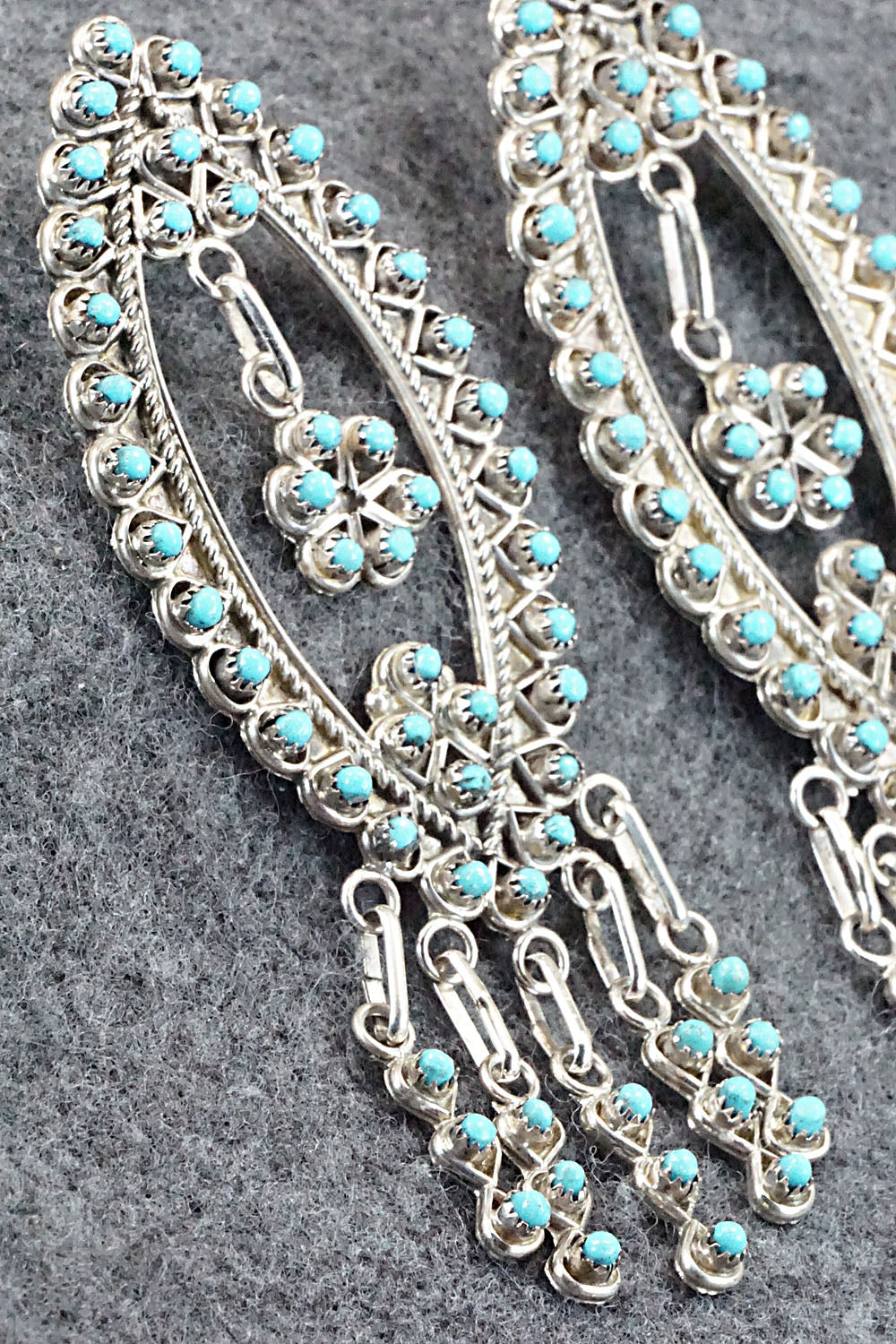 Turquoise & Sterling Silver Earrings - Jesse Johnson