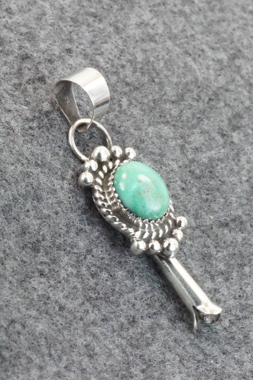 Turquoise and Sterling Silver Pendant - Vernon Johnson