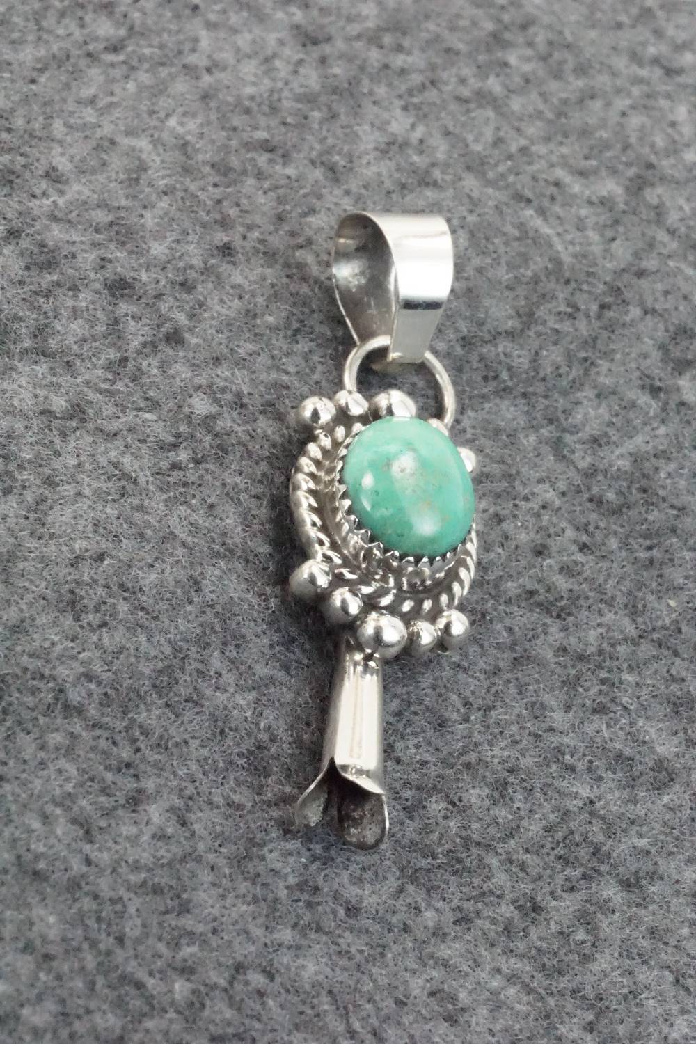 Turquoise and Sterling Silver Pendant - Vernon Johnson