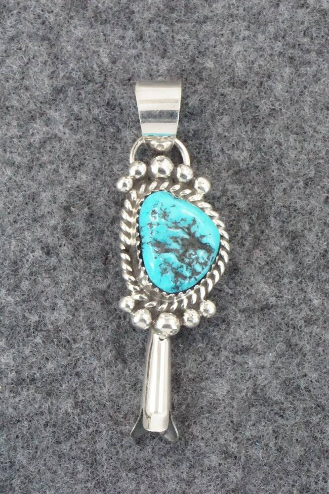 Turquoise and Sterling Silver Pendant - Vernon Johnson