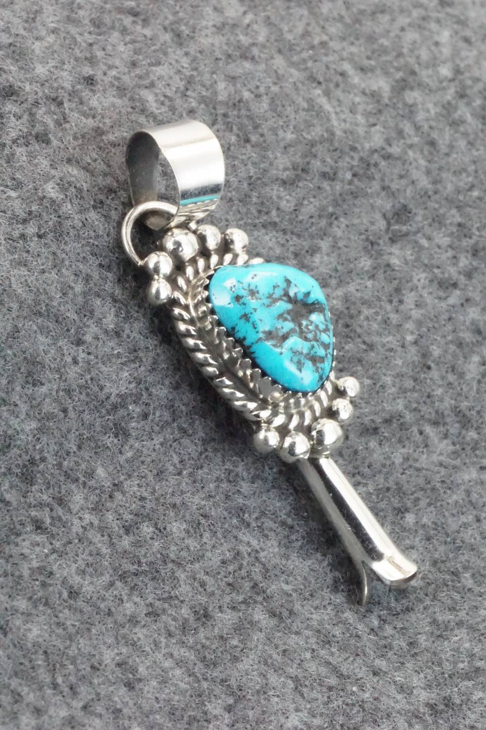 Turquoise and Sterling Silver Pendant - Vernon Johnson