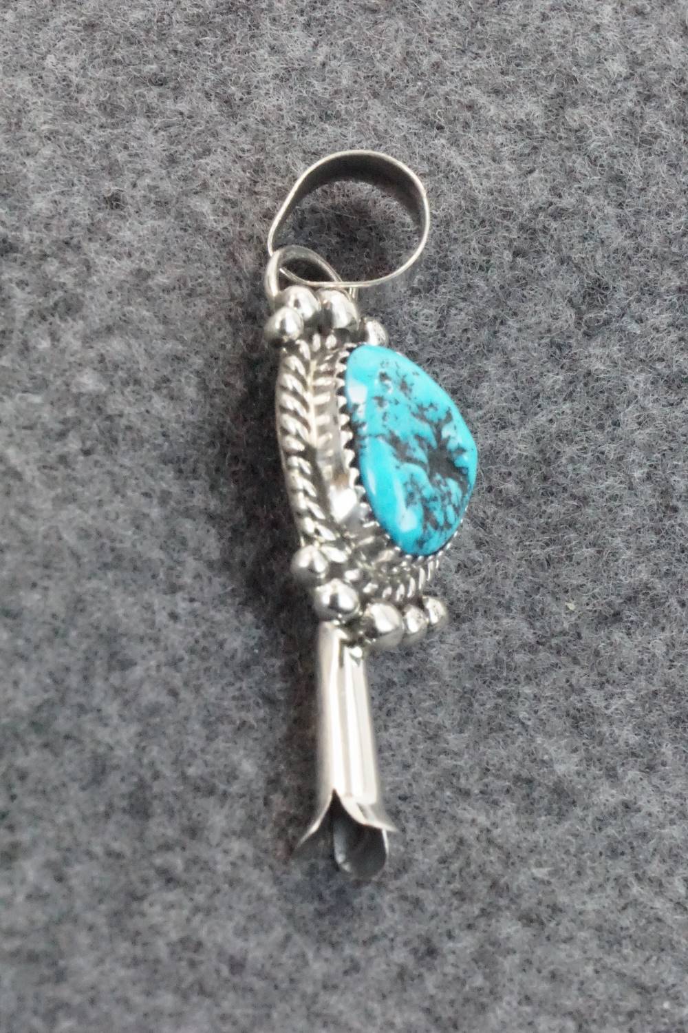 Turquoise and Sterling Silver Pendant - Vernon Johnson