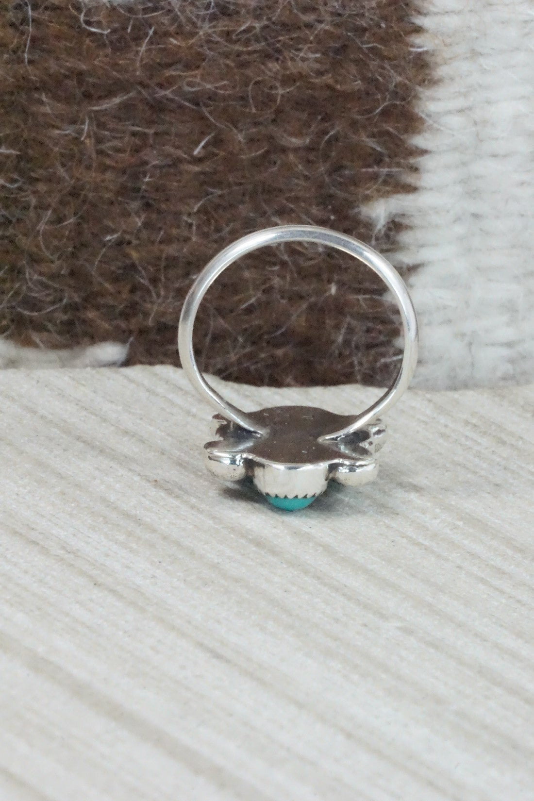 Turquoise & Sterling Silver Ring - Priscilla Reeder - Size 7.25