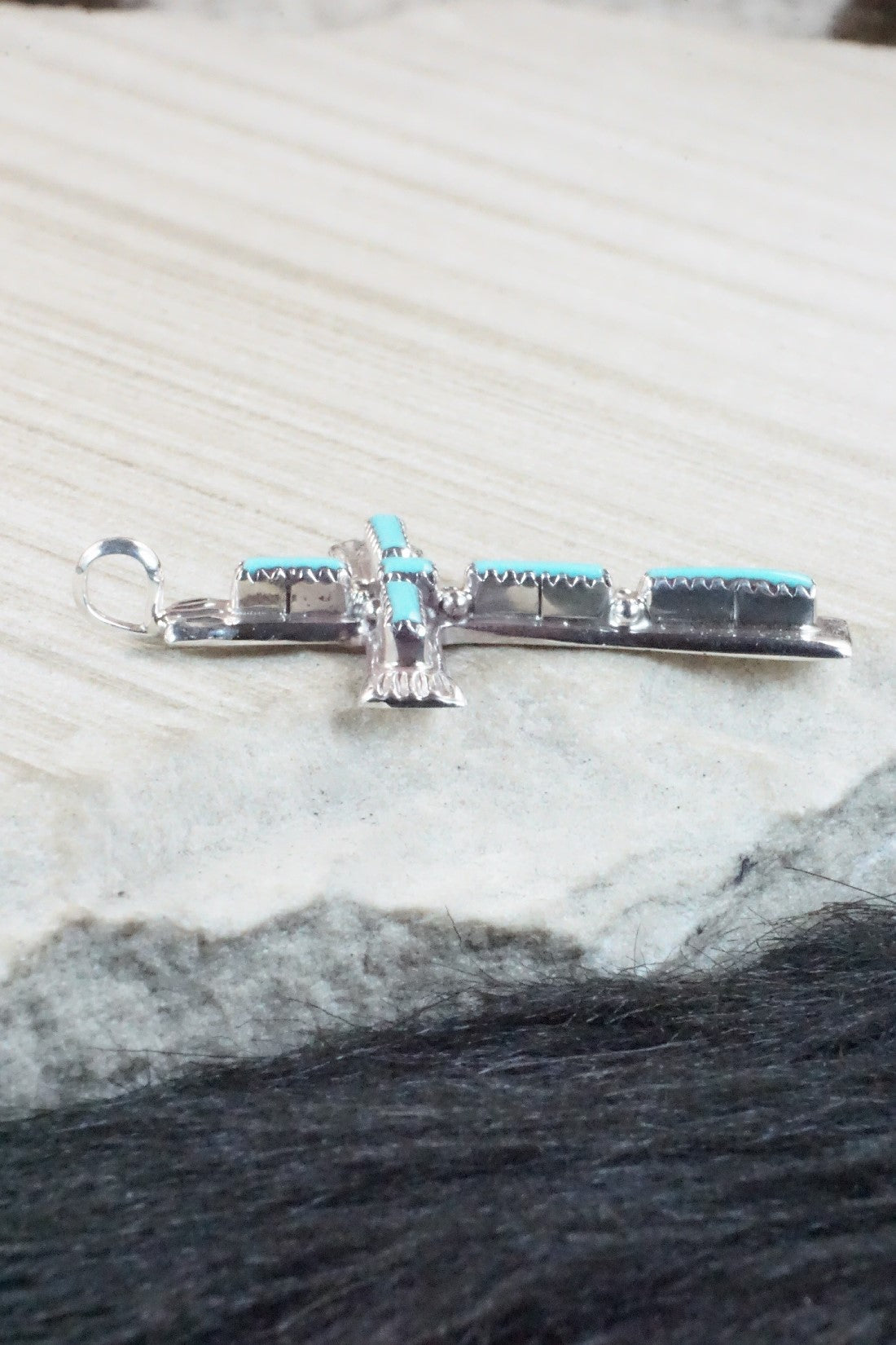 Turquoise & Sterling Silver Pendant - Brian Kaskalla
