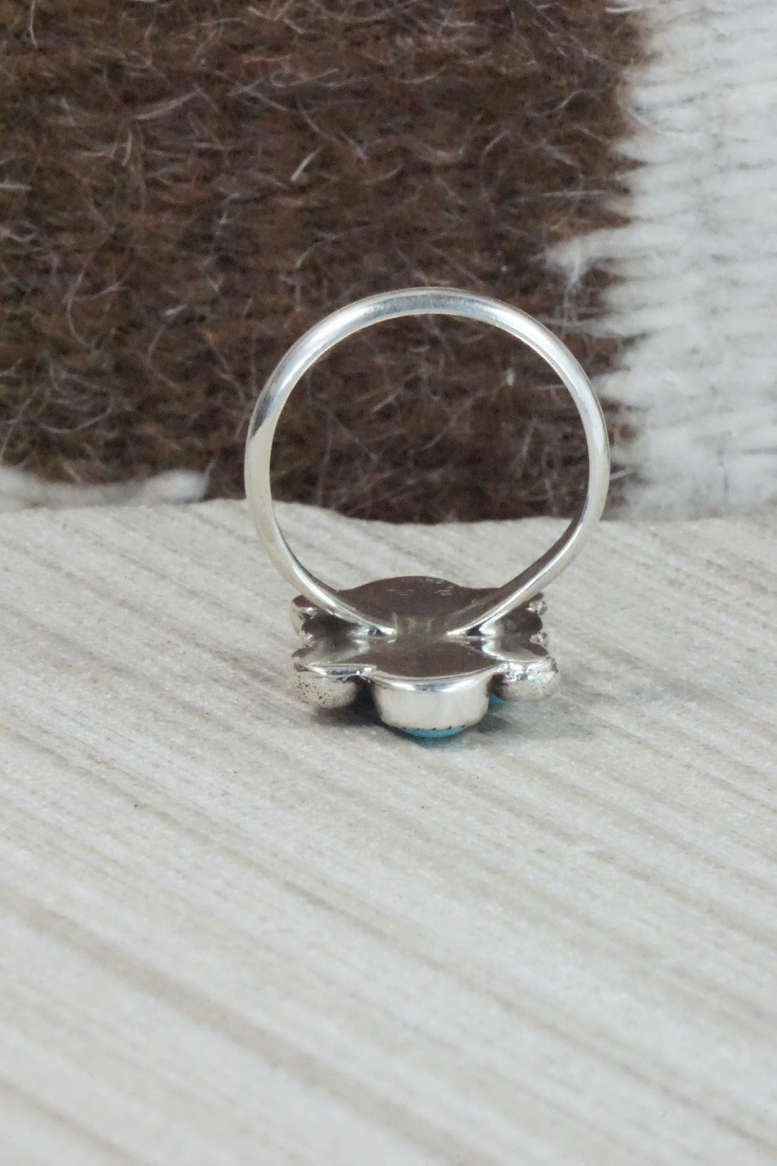 Turquoise & Sterling Silver Ring - Priscilla Reeder - Size 8.25