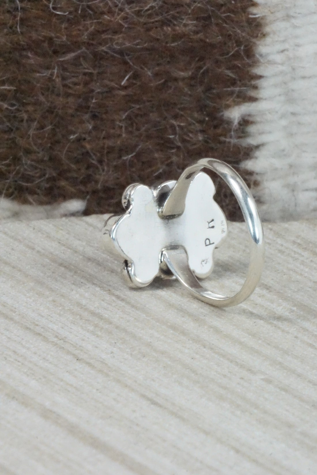 Turquoise & Sterling Silver Ring - Priscilla Reeder - Size 9.25