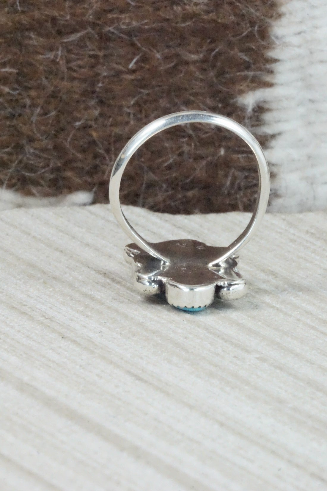 Turquoise & Sterling Silver Ring - Priscilla Reeder - Size 9.25