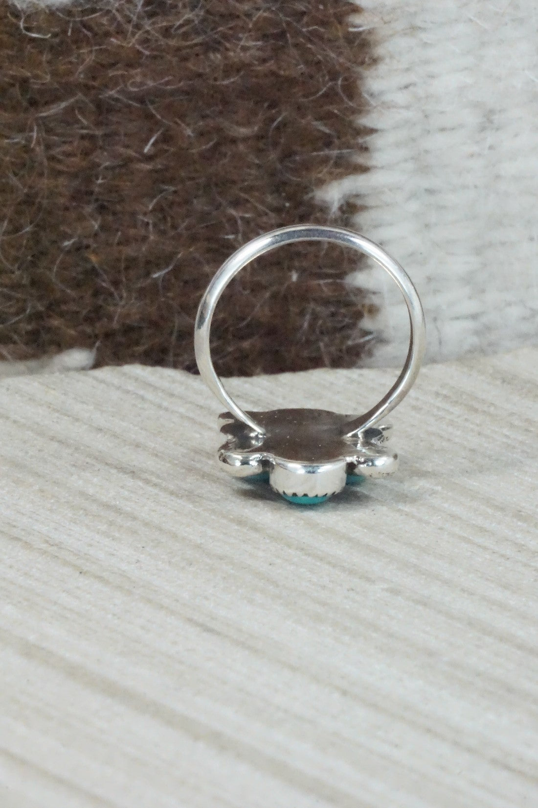 Turquoise & Sterling Silver Ring - Priscilla Reeder - Size 7.25