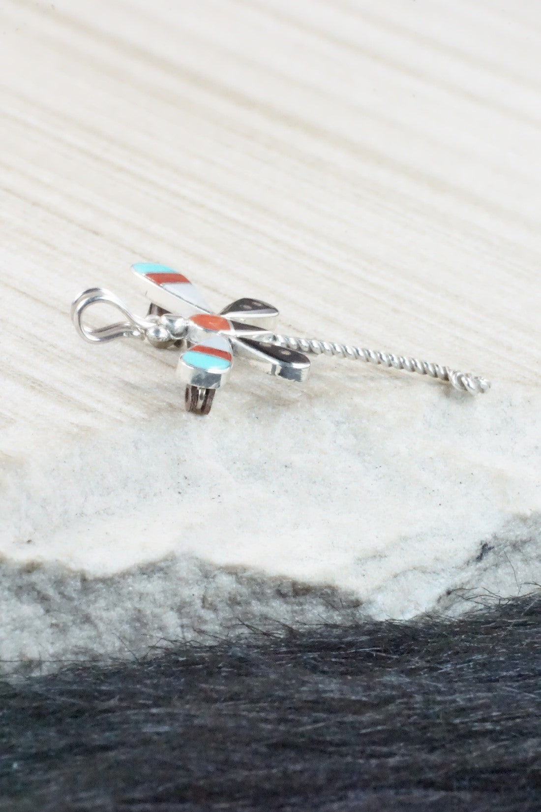 Multi Stone and Sterling Silver Pendant & Pin - Lyndon Ahiyite