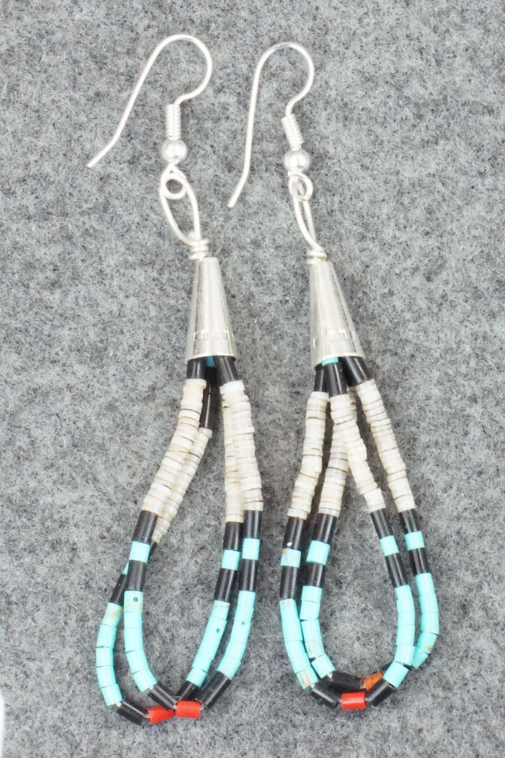Turquoise & Sterling Silver Earrings - Esquipula Tenorio