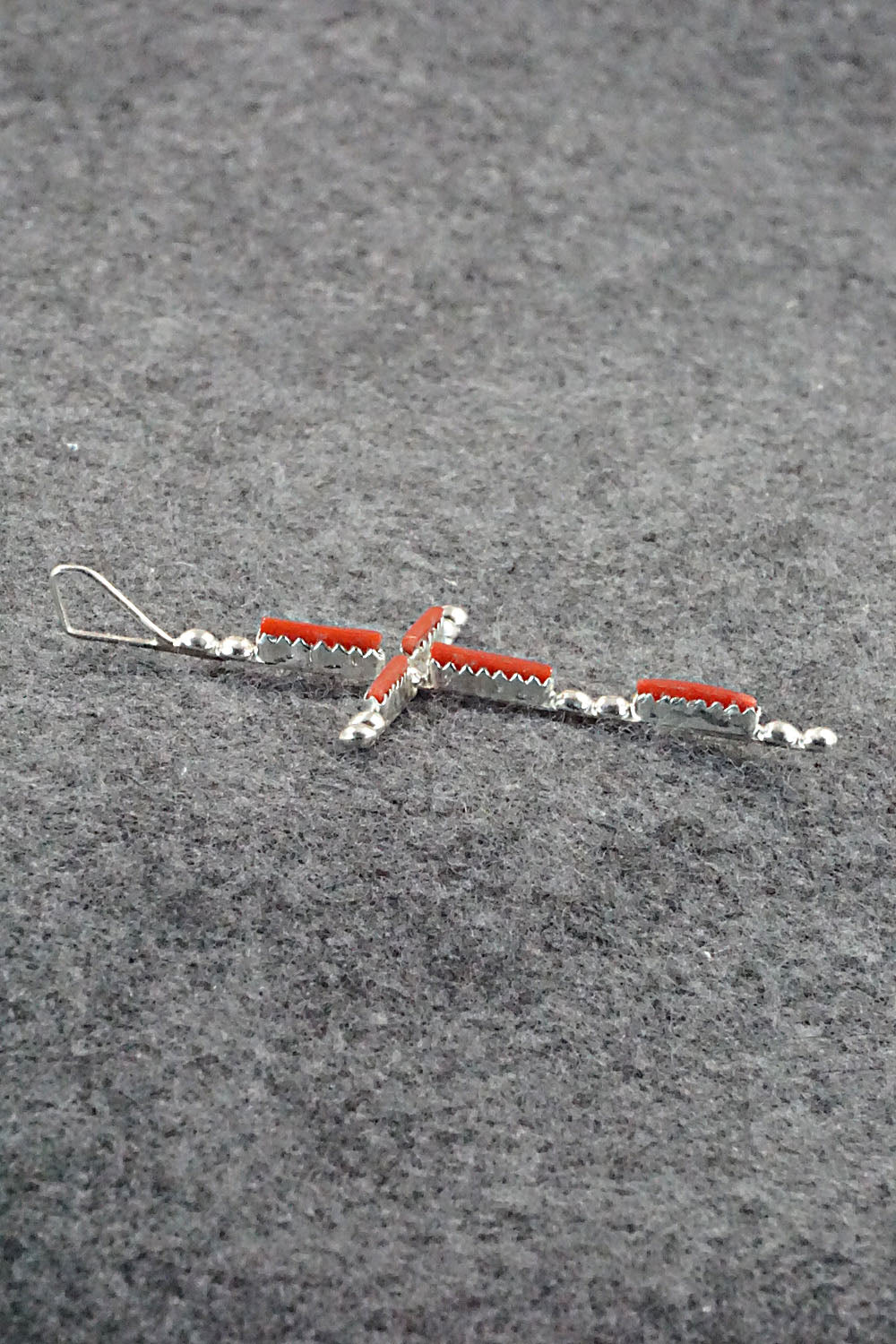 Coral & Sterling Silver Pendant - Diana Bellson