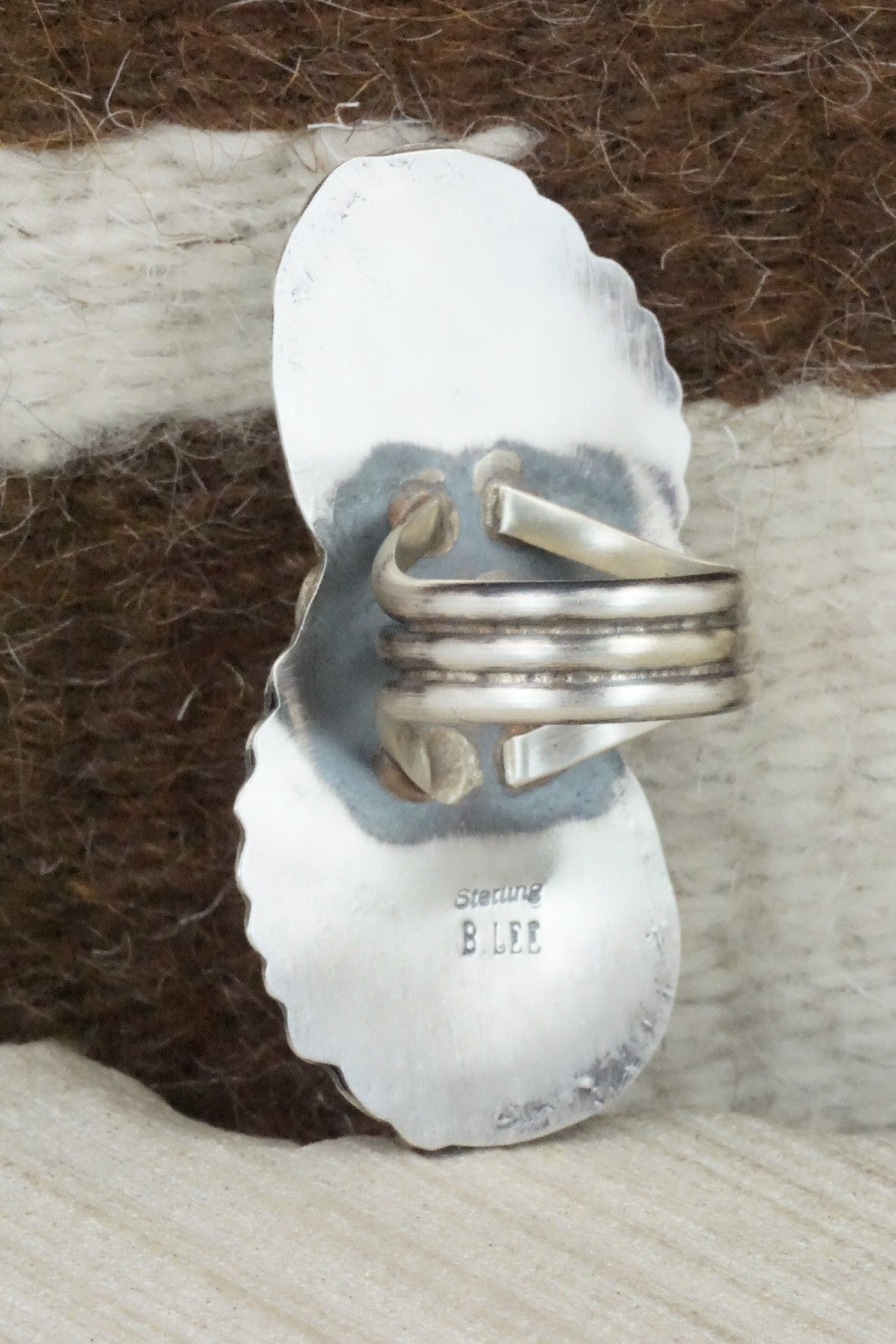 Turquoise & Sterling Silver Ring - Betta Lee - Size 7.5