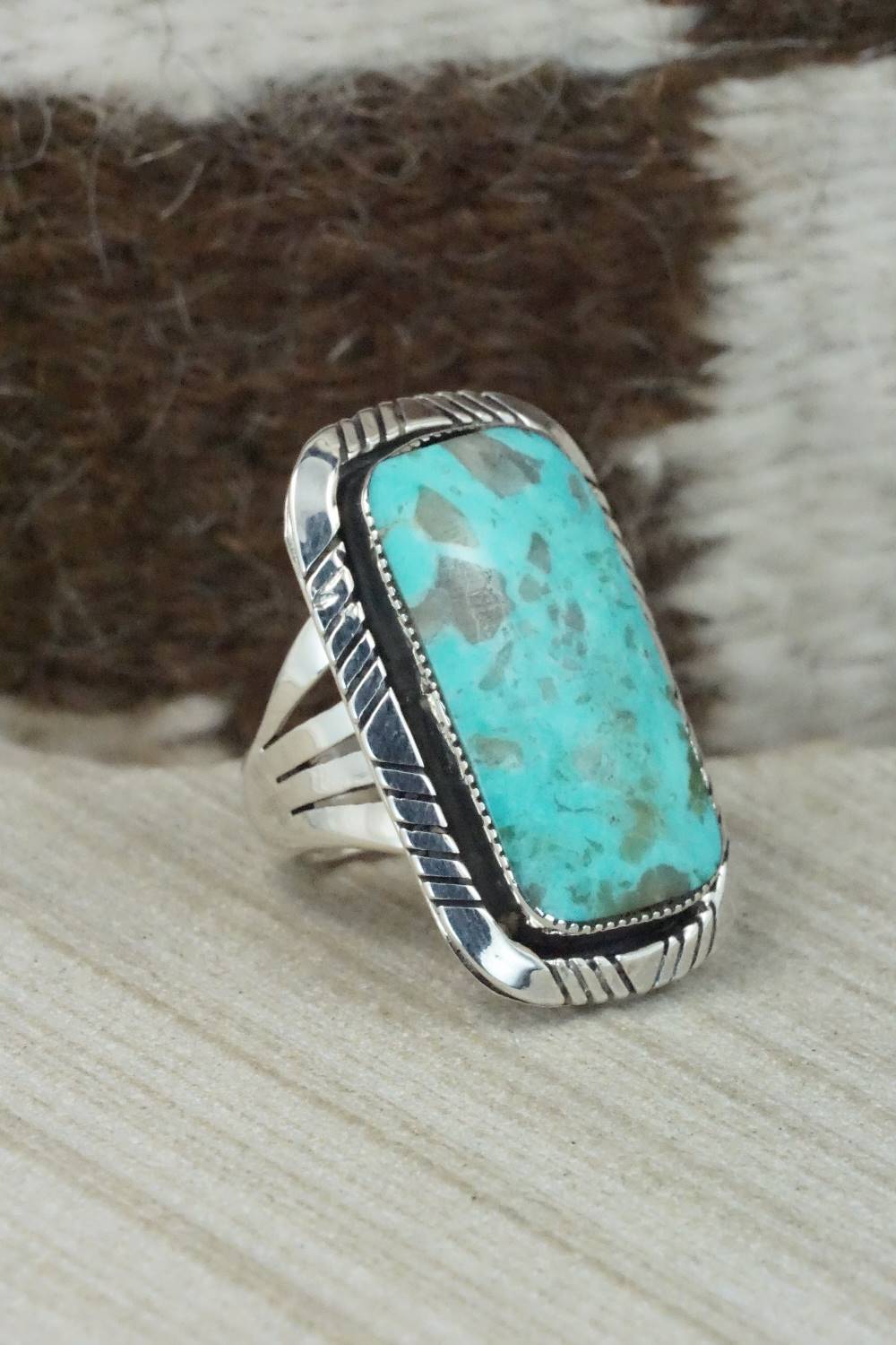 Turquoise & Sterling Silver Ring - Suzanna Johnson - Size 5