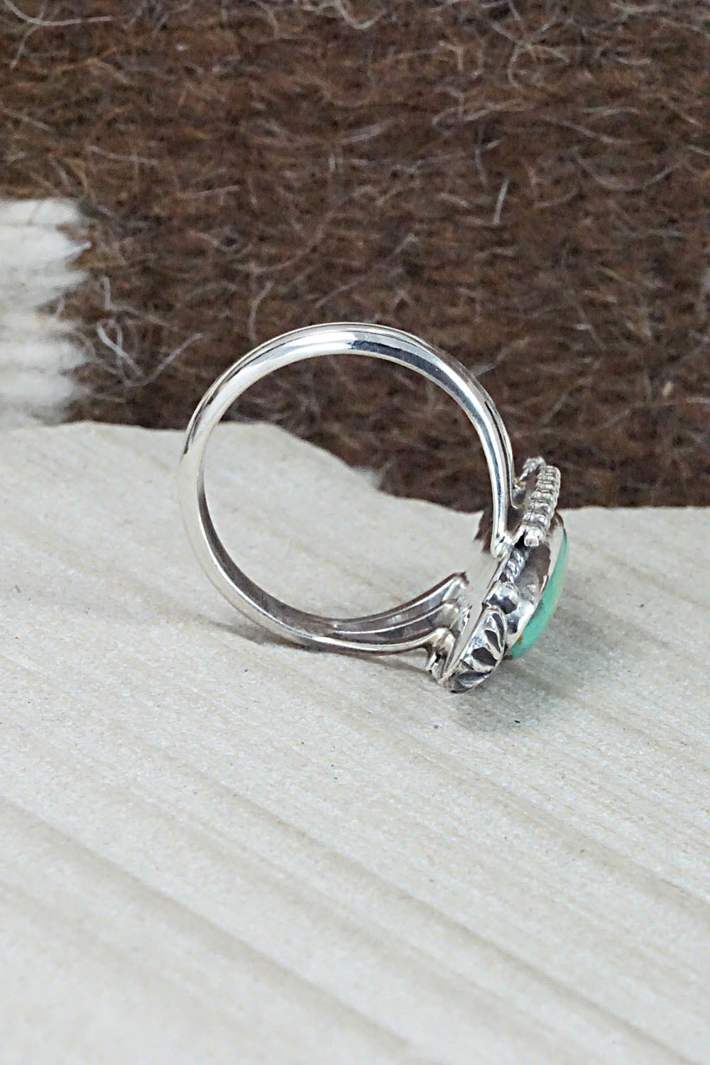 Turquoise & Sterling Silver Ring - Daniel Benally - Size 8.75