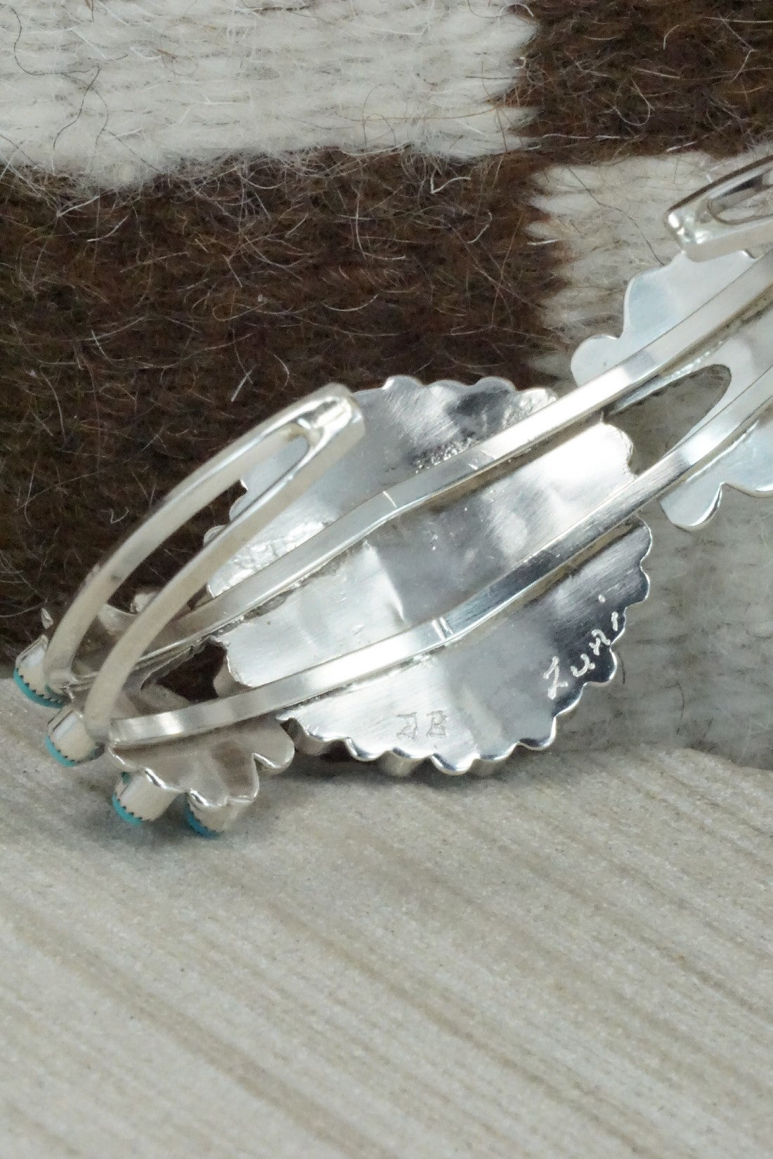 Turquoise & Sterling Silver Bracelet - Delbert Booqua