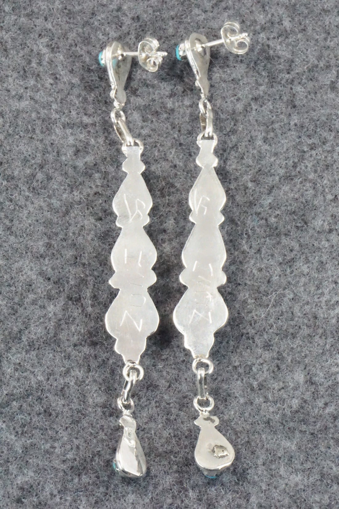 Turquoise & Sterling Silver Earrings - Verdie Booqua
