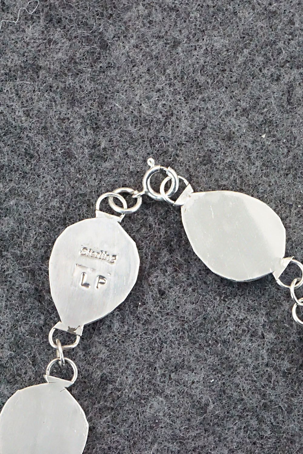 Turquoise and Sterling Silver Link Bracelet - Leta Parker