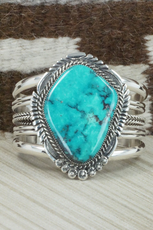 Turquoise & Sterling Silver Bracelet - Alvin Joe