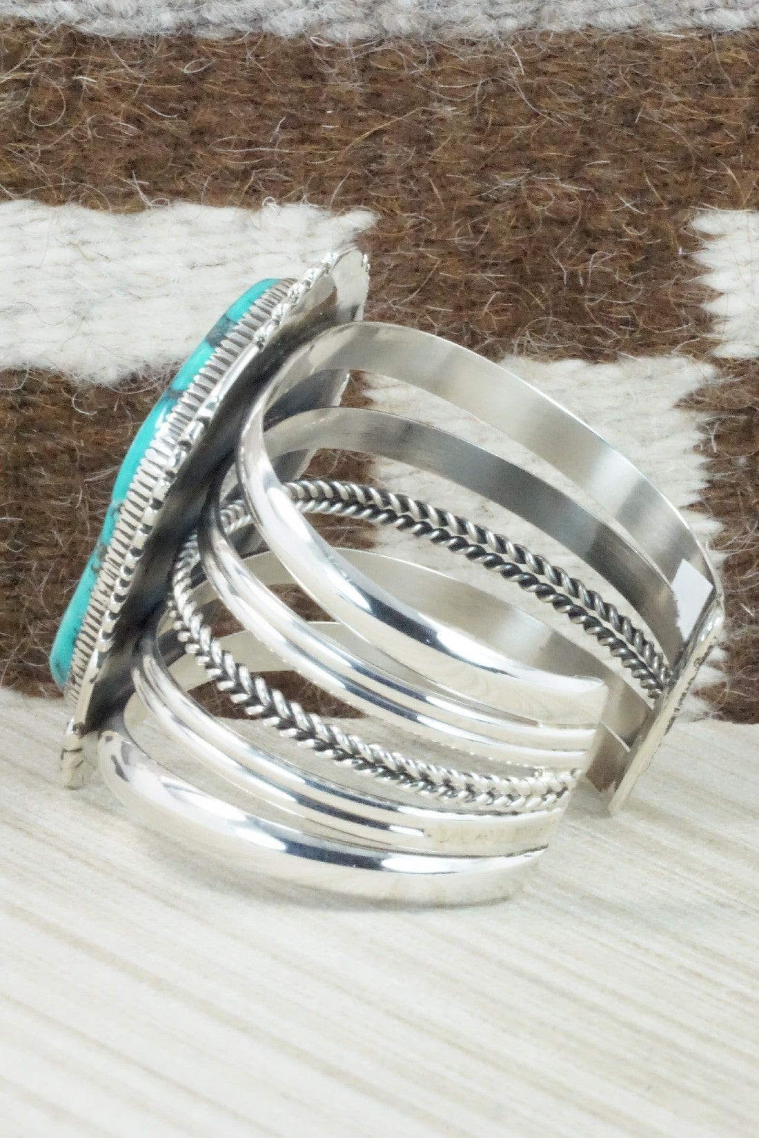 Turquoise & Sterling Silver Bracelet - Alvin Joe