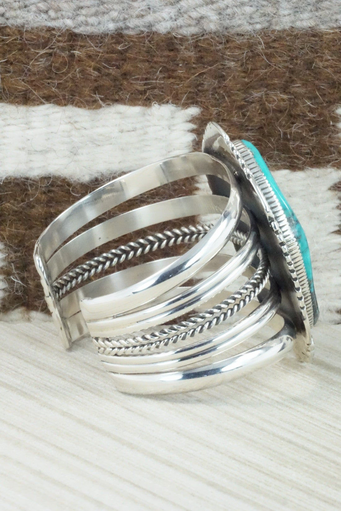 Turquoise & Sterling Silver Bracelet - Alvin Joe