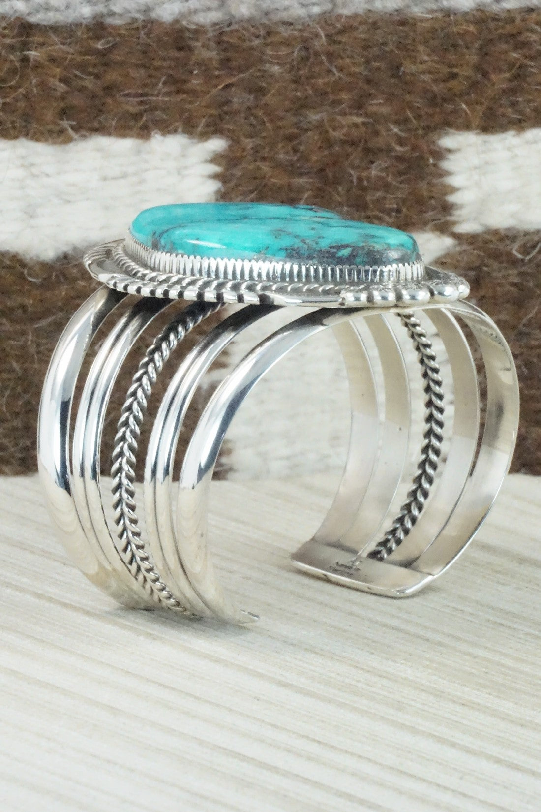 Turquoise & Sterling Silver Bracelet - Alvin Joe