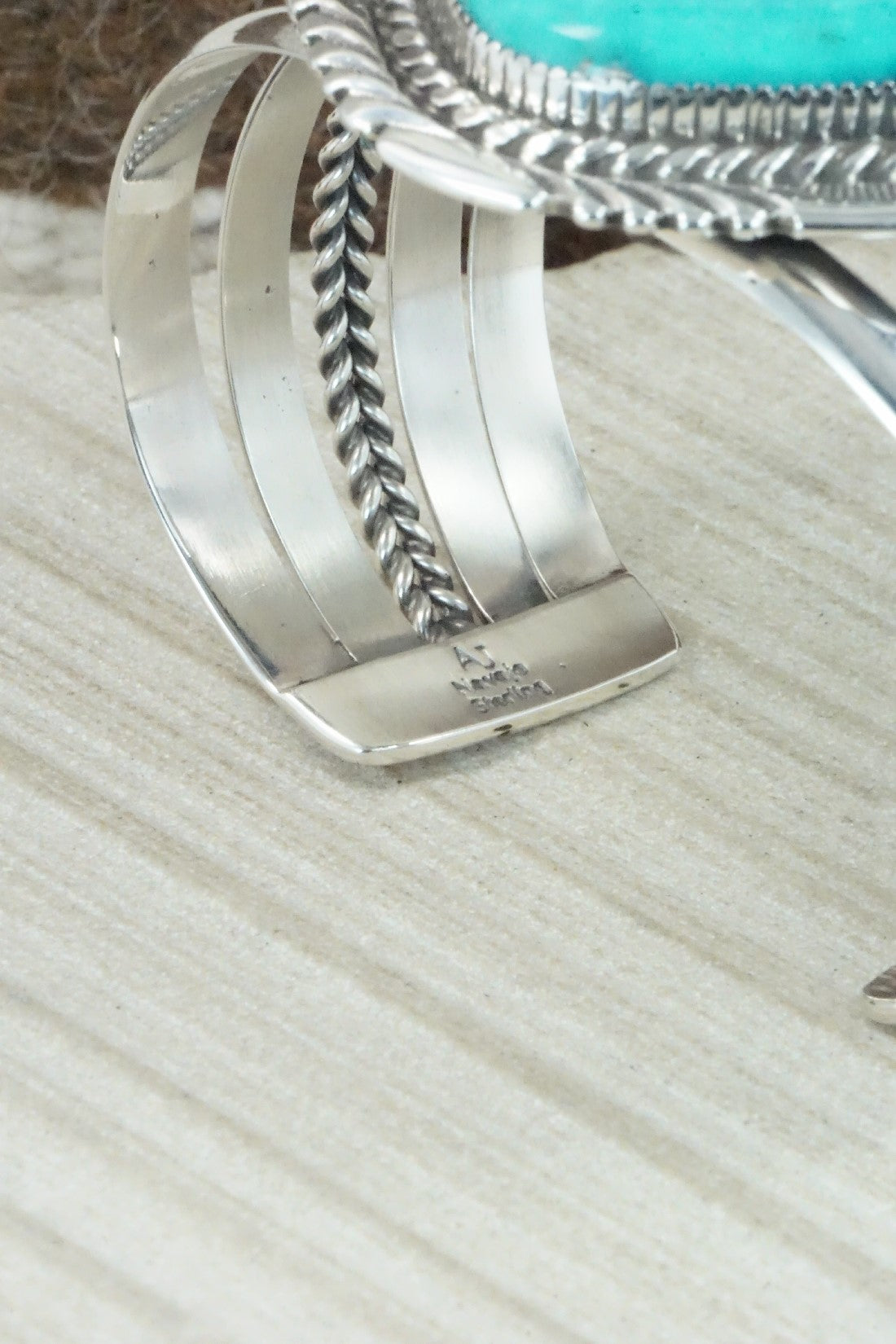 Turquoise & Sterling Silver Bracelet - Alvin Joe