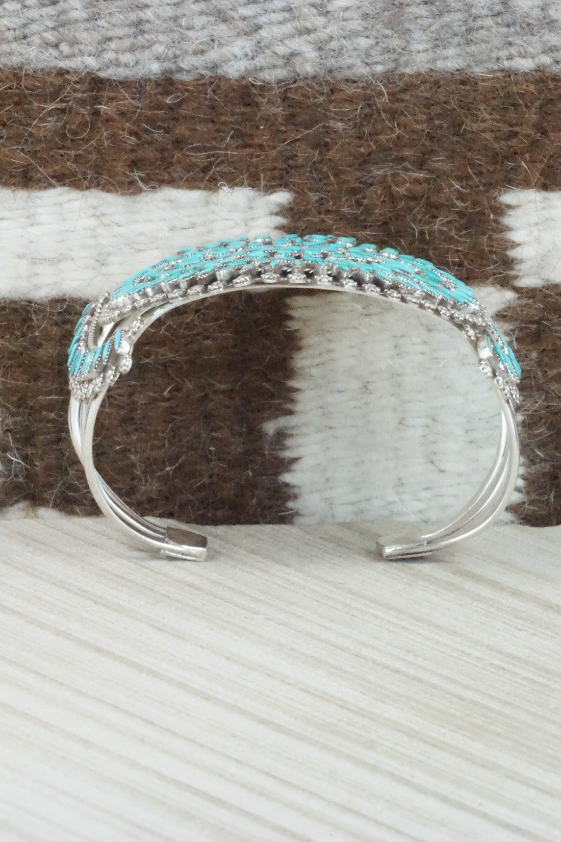 Turquoise & Sterling Silver Bracelet - Merlinda Chavez