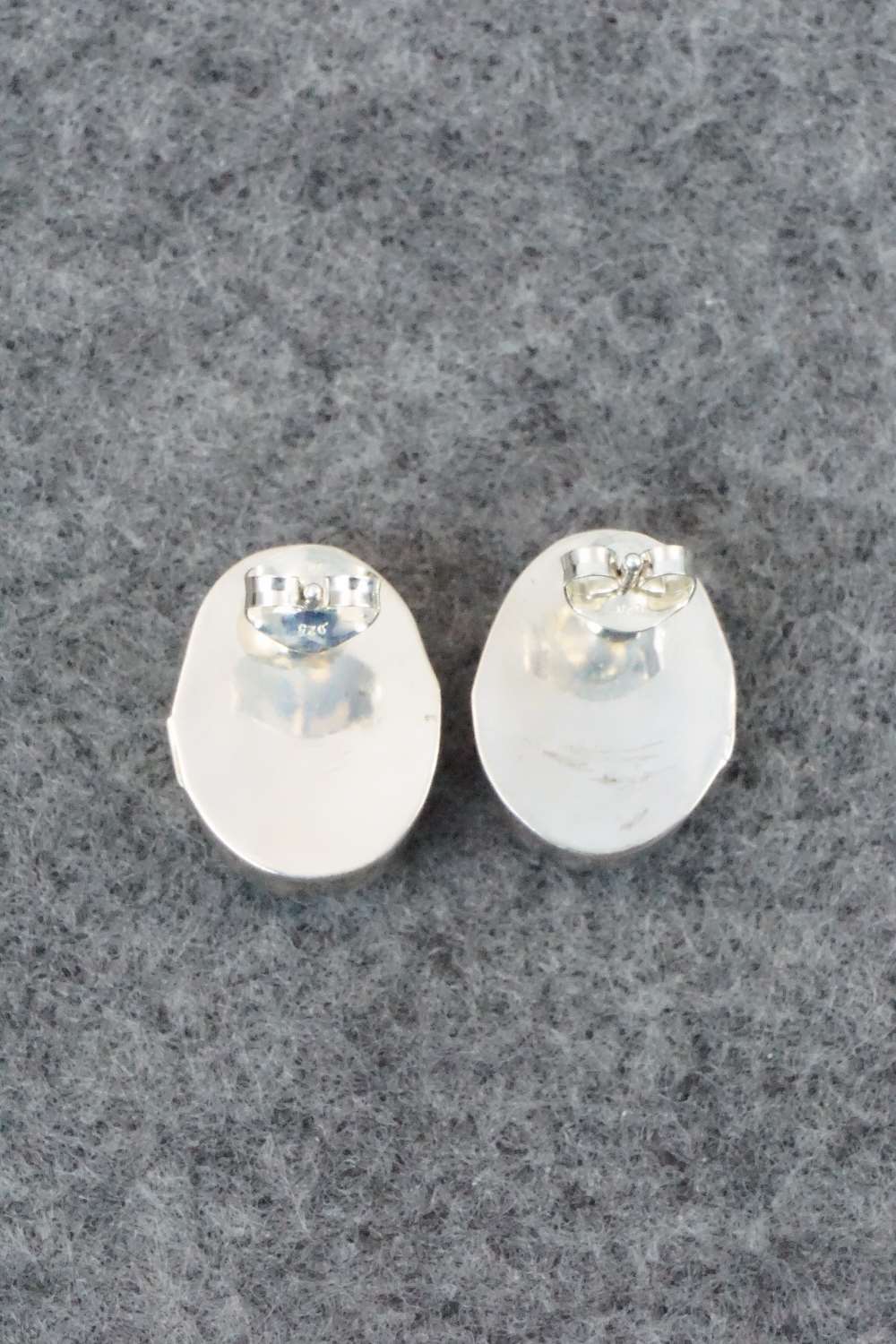 Turquoise and Sterling Silver Earrings - Navajo