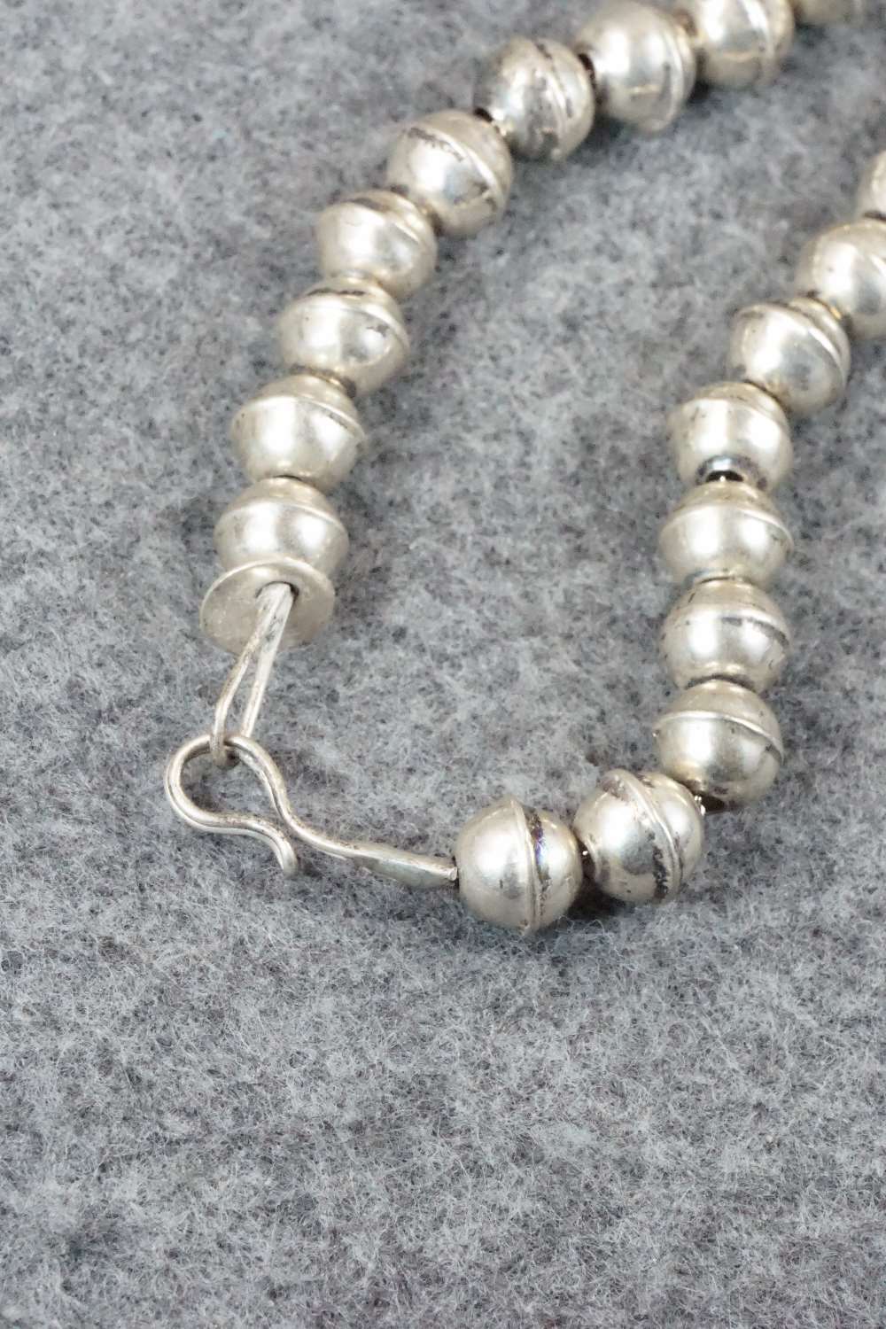 Sterling Silver Navajo Pearl Necklace - Navajo
