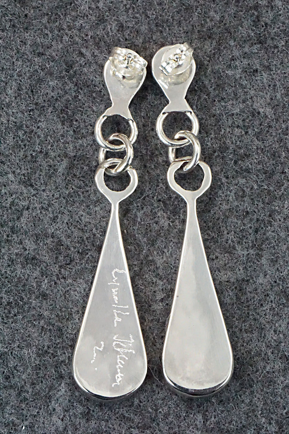 Turquoise & Sterling Silver Inlay Earrings - Lynette Johnson