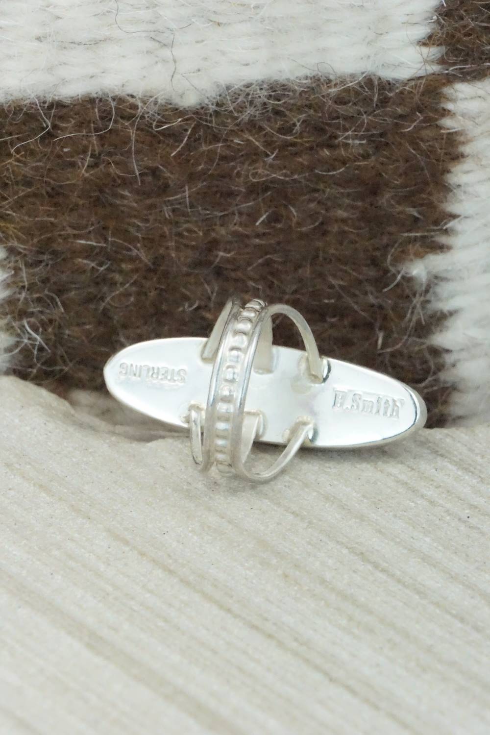 Spiny Oyster & Sterling Silver Ring - Harold Smith - Size 6