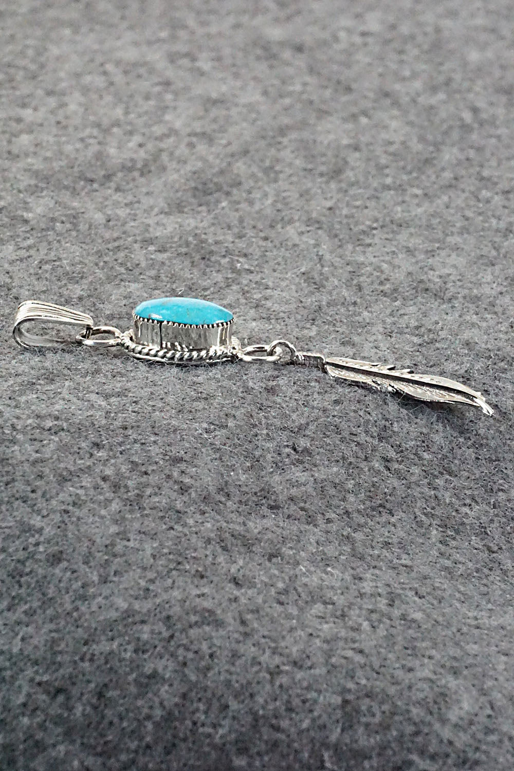 Turquoise & Sterling Silver Pendant - Gregg Yazzie
