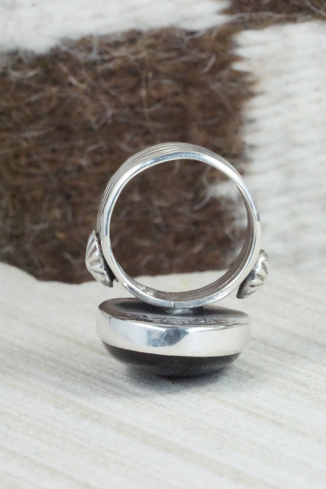 Onyx & Sterling Silver Ring - Ben Begay - Size 6.75