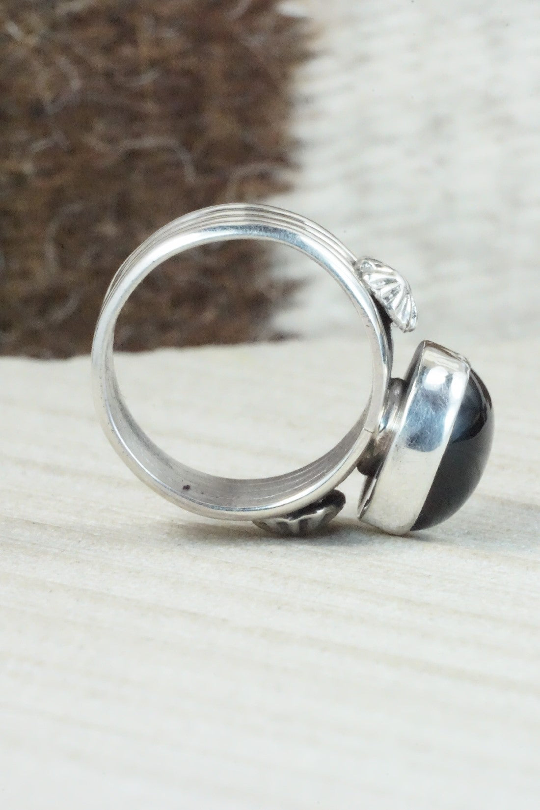 Onyx & Sterling Silver Ring - Ben Begay - Size 8.25