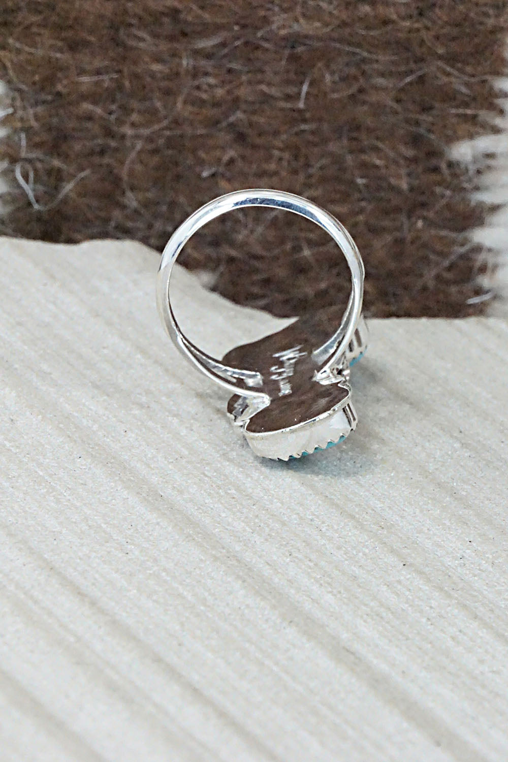 Turquoise & Sterling Silver Ring - William Begay - Size 6