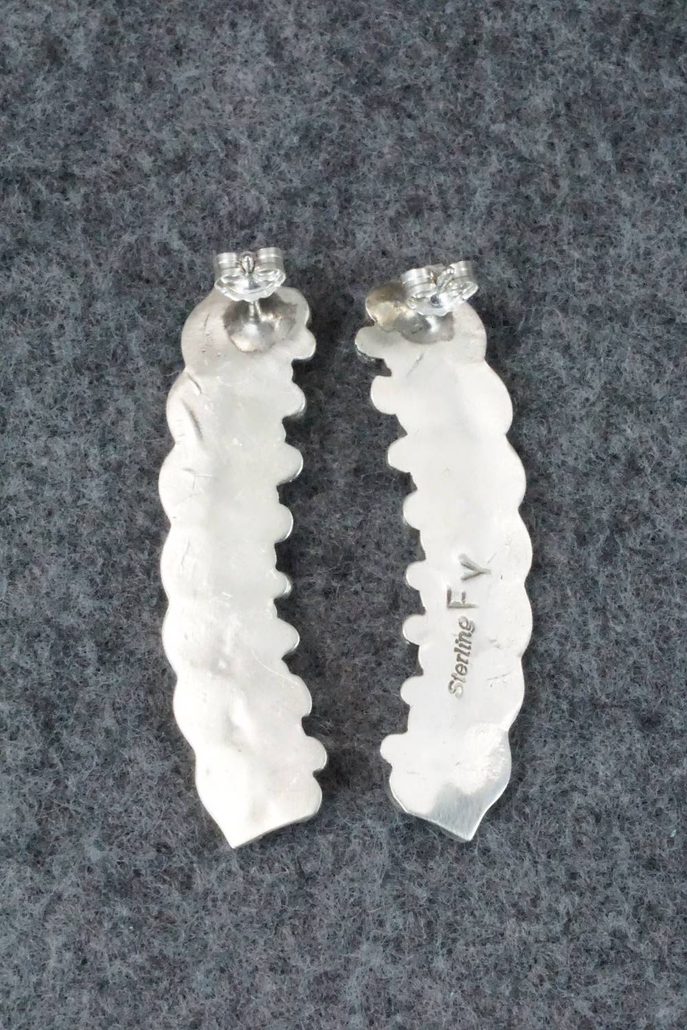 Turquoise & Sterling Silver Earrings - Falencia Yazzie