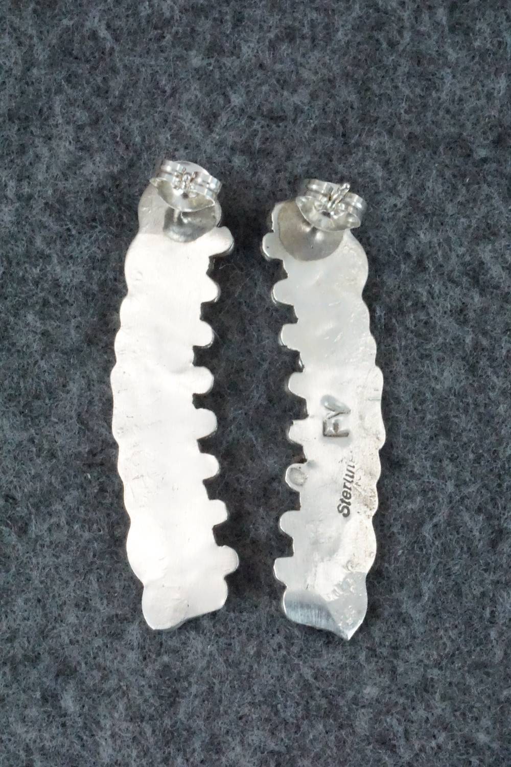 Turquoise & Sterling Silver Earrings - Falencia Yazzie