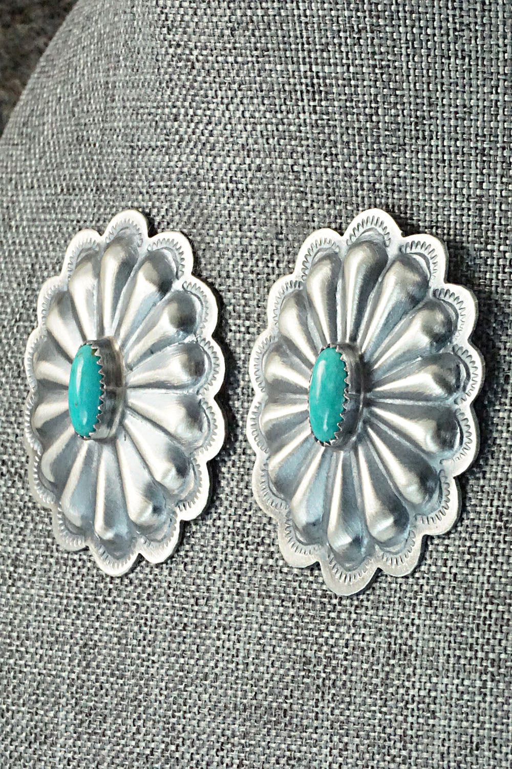 Turquoise & Sterling Silver Earrings - Dale Morgan