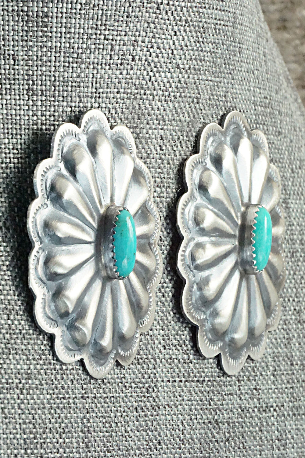 Turquoise & Sterling Silver Earrings - Dale Morgan