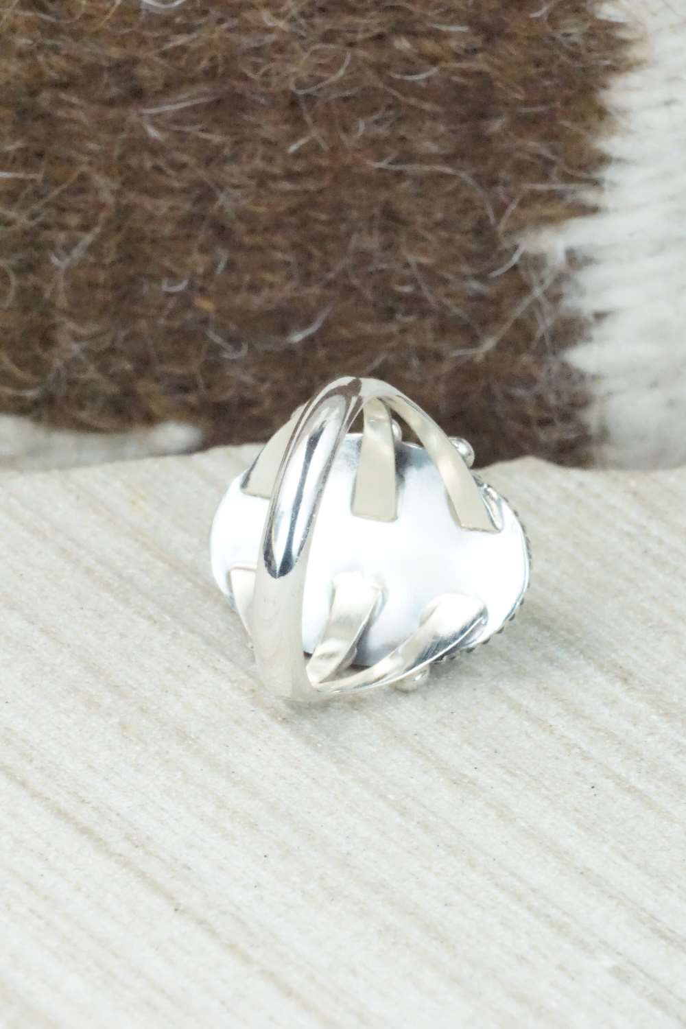 Turquoise & Sterling Silver Ring - Grace Kenneth - Size 8