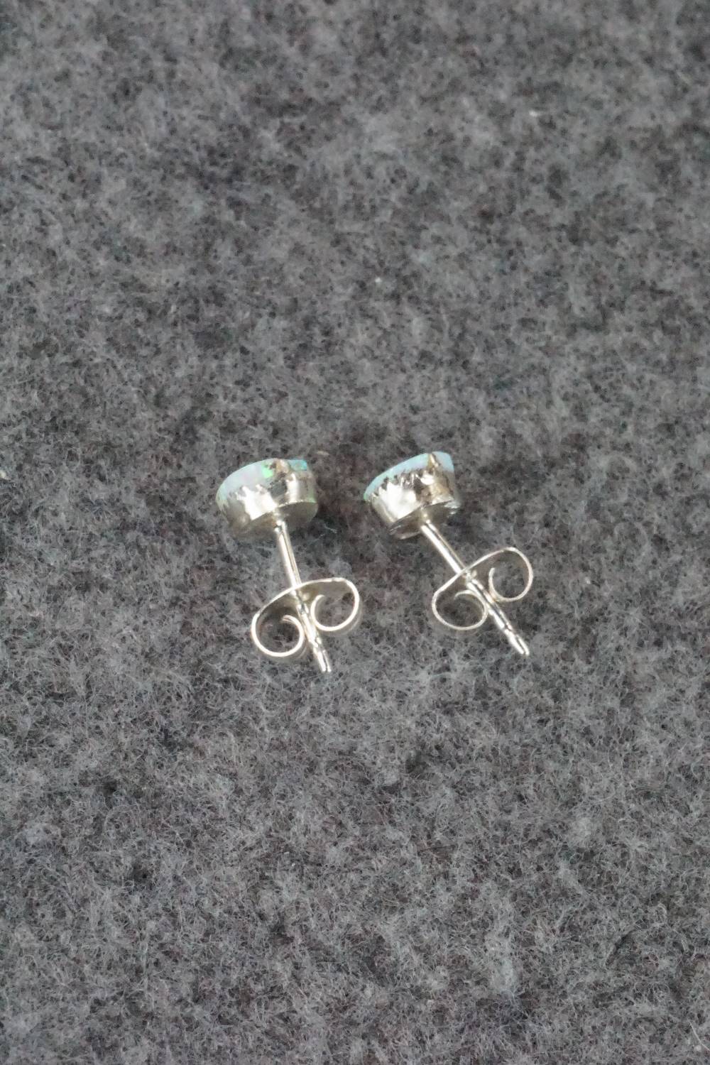 Opal & Sterling Silver Inlay Earrings - Rowena Laweka
