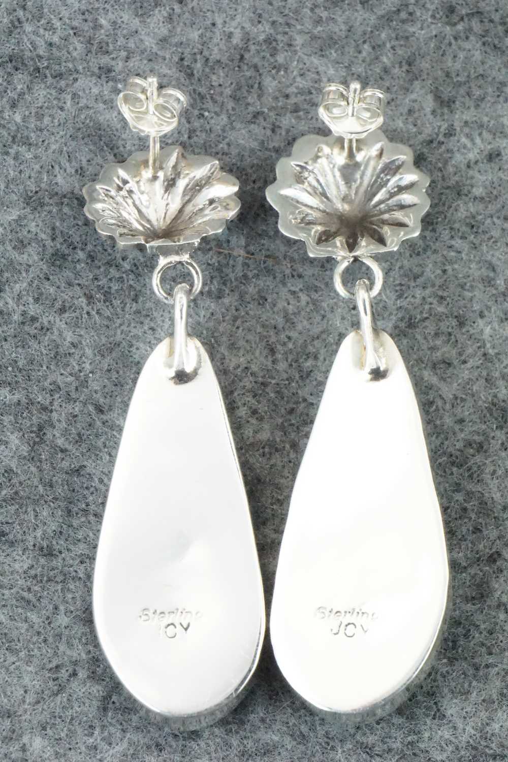 Turquoise & Sterling Silver Earrings - Juan Yellowhorse