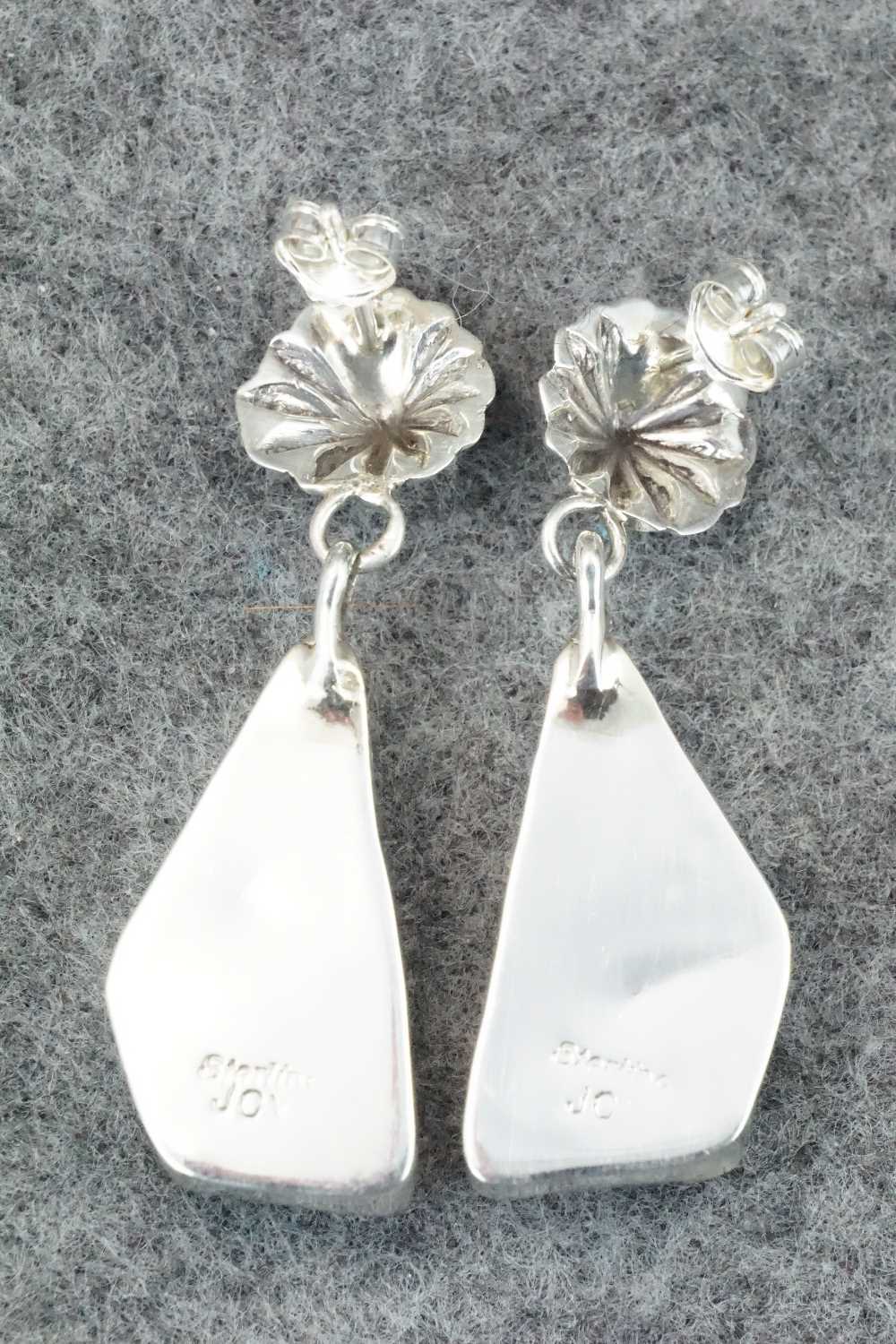 Turquoise & Sterling Silver Earrings - Juan Yellowhorse