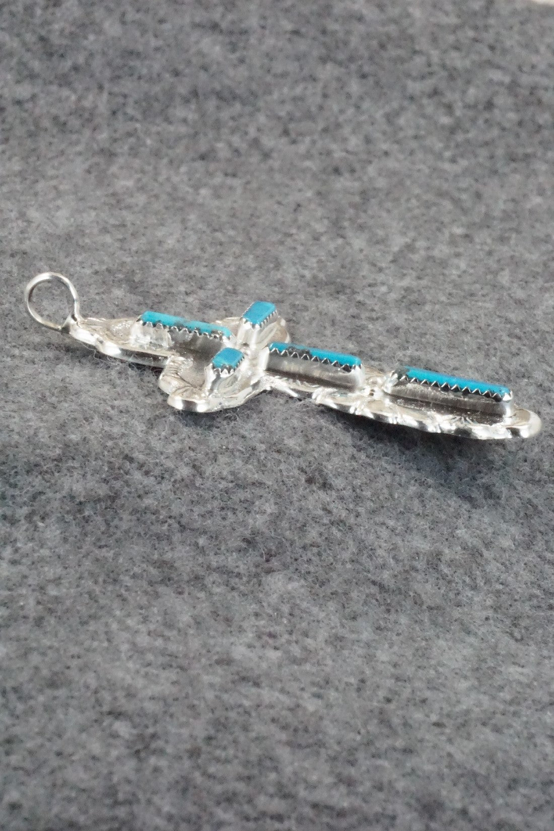 Turquoise & Sterling Silver Pendant - Verona Quam