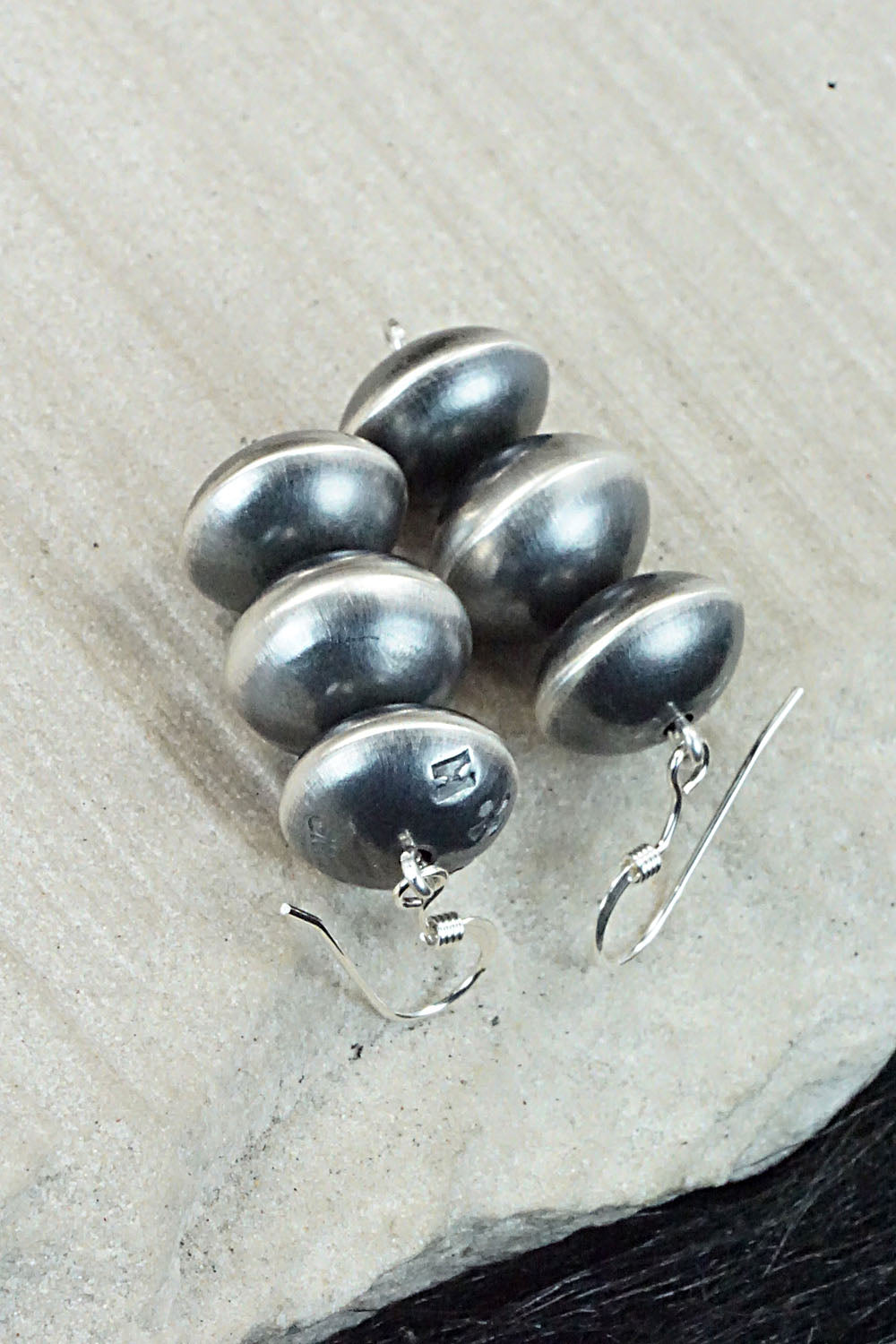 Sterling Silver Navajo Pearl Earrings - Presley Haley