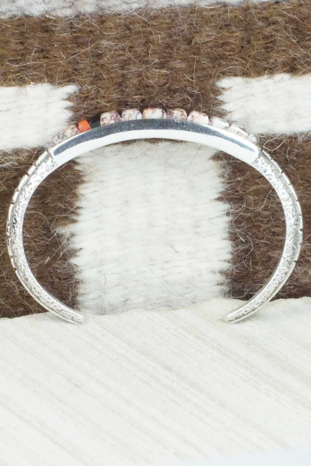 Multi Stone and Sterling Silver Bracelet - Navajo